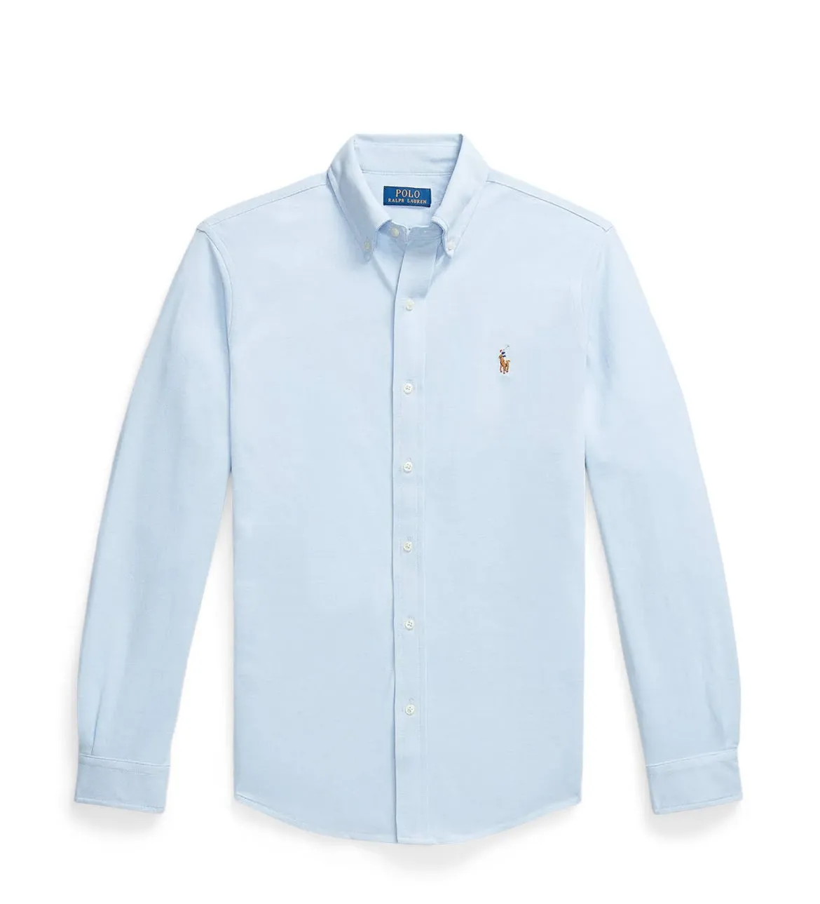 Polo Ralph Lauren Luxury Men’s Blue Knit Oxford Shirt