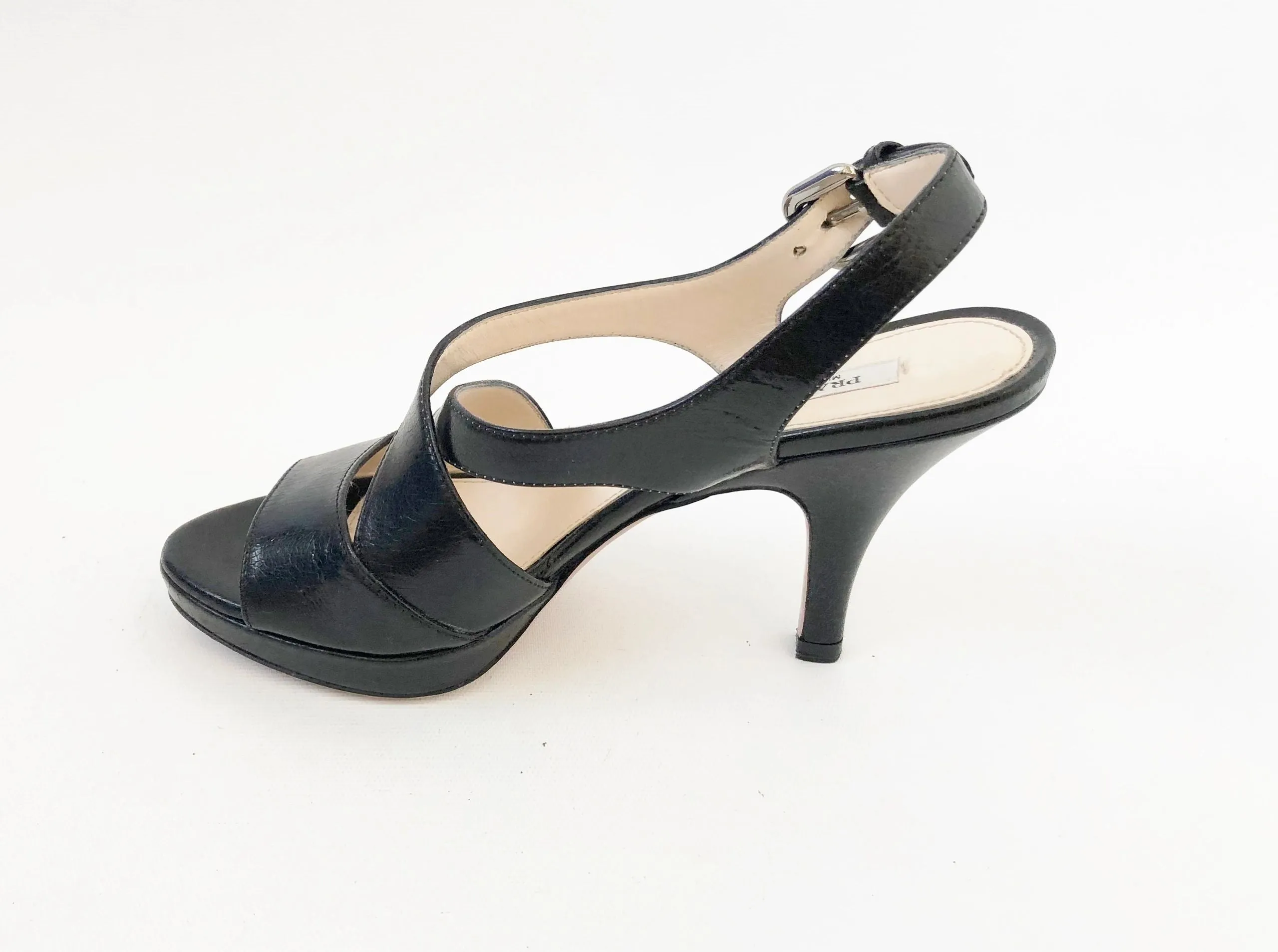 Prada Leather Strappy Sandal Size 36 It (6 Us)