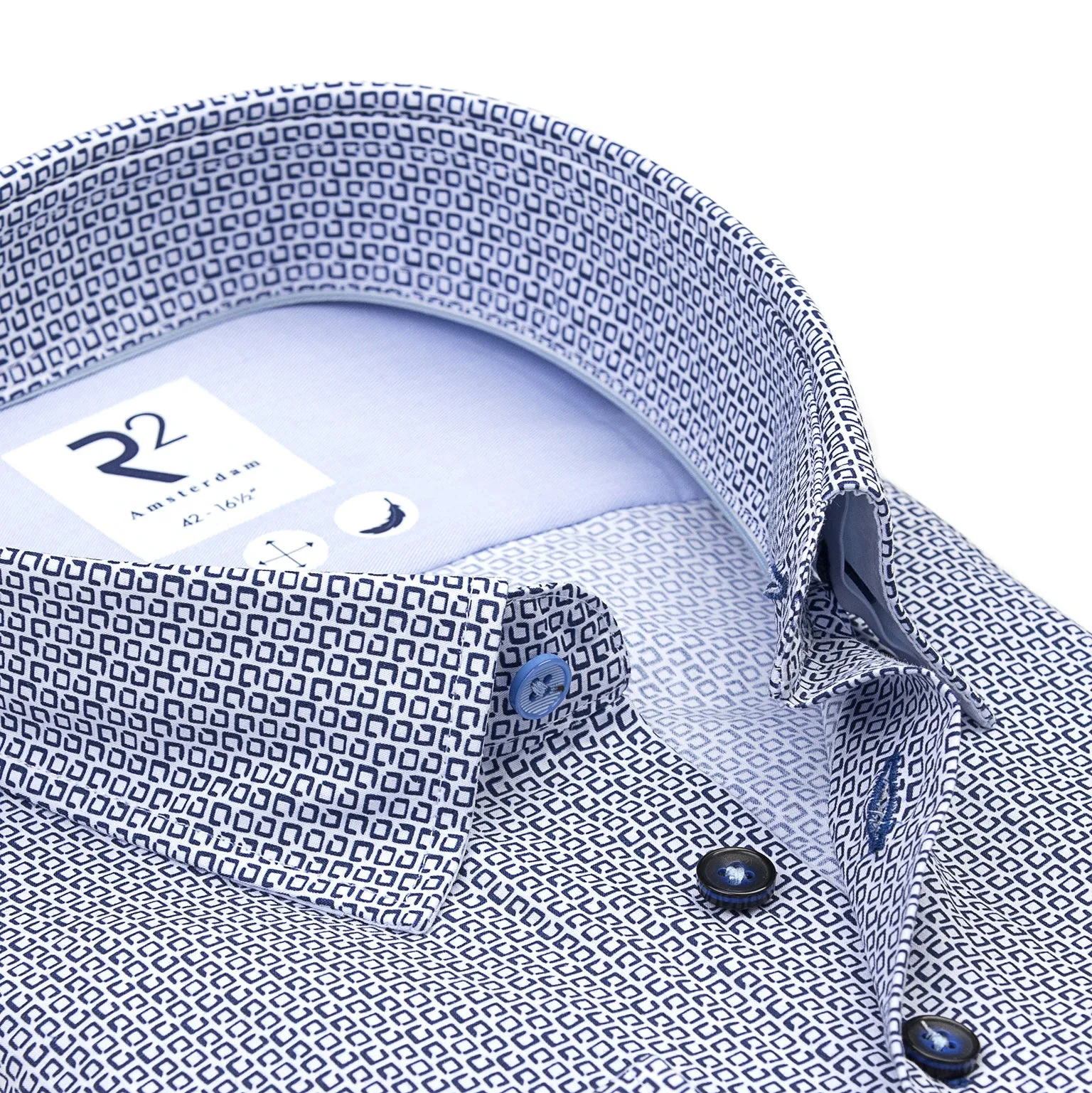 Printed cotton oxford shirt