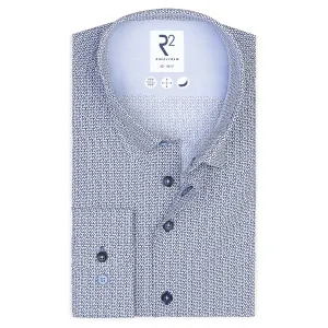 Printed cotton oxford shirt