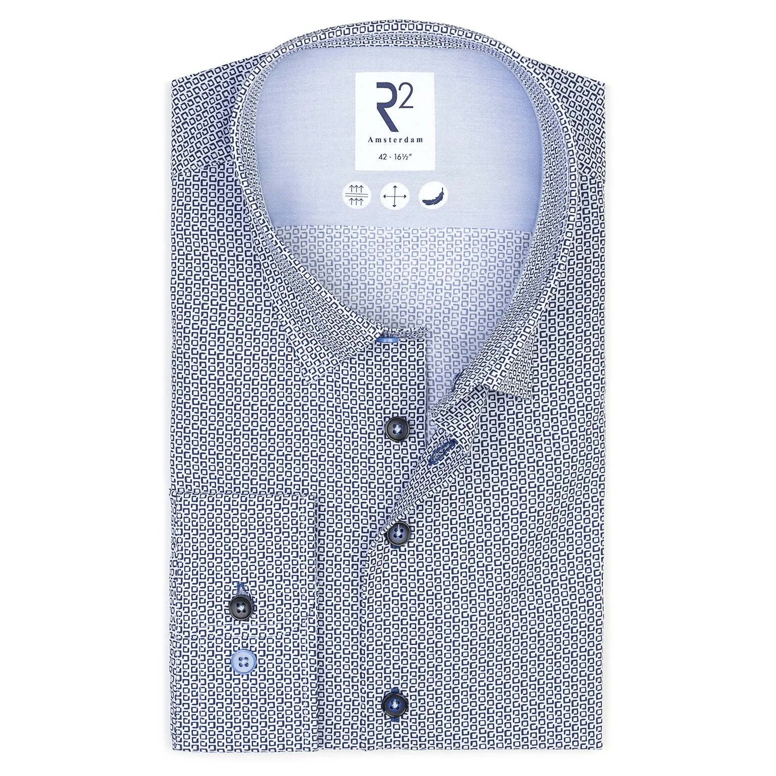 Printed cotton oxford shirt