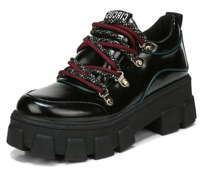 Problem-solving Circus Sam Slim Dominique Heel Ankle Buckle Sandals Strap Edelman Spring deal Black Shiny By