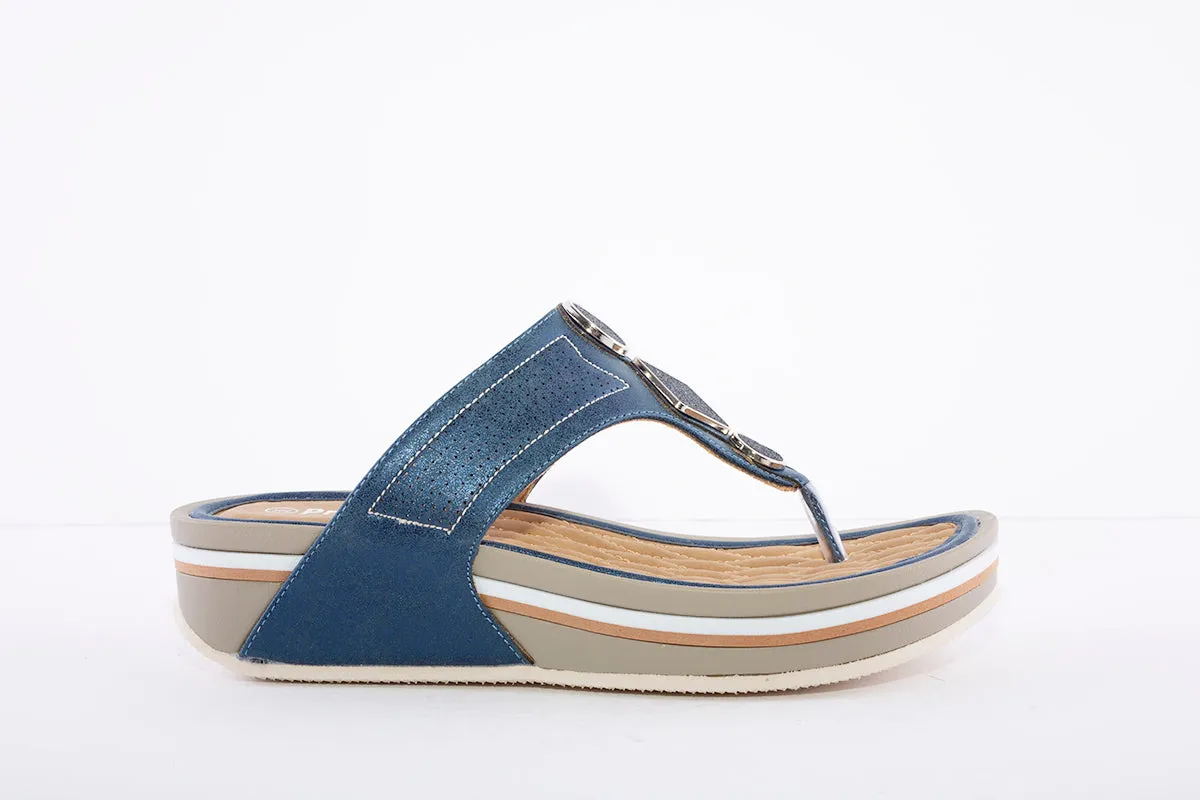 PROPET - WW1500 GLITTER TOE-POST MULE - NAVY