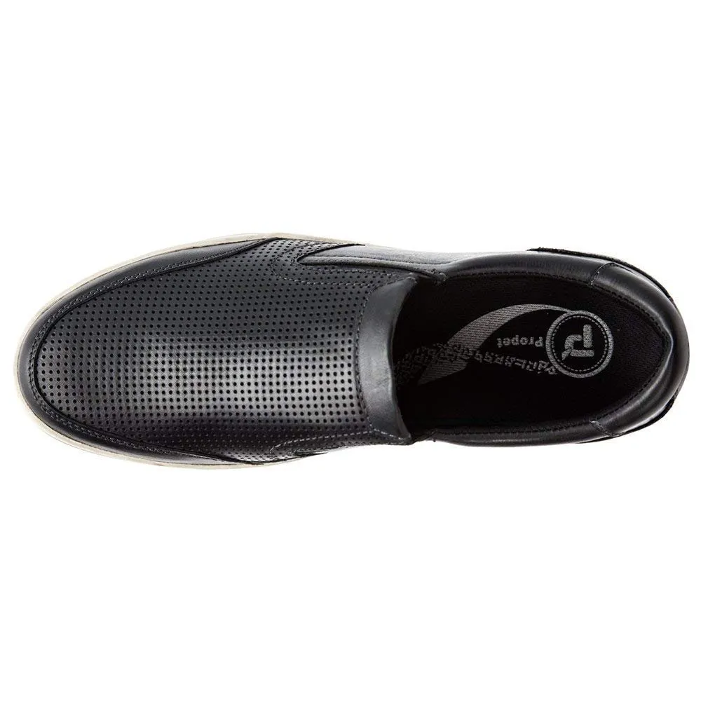 Propét Propet Men's Logan Nubuck, Nylon, Polyurethane, Rubber Slip On Sneakers