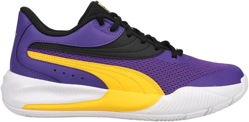 PUMA Men's Triple Low Basketball Sneaker, Prism Violet-Spectra Yellow, 9.5