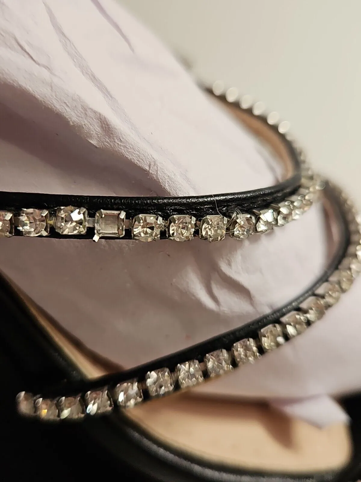 Raid Bobby Black Diamante Strappy Heeled Sandal Size 6 **** VS3