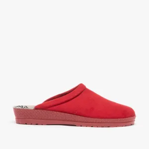 Rohde 2291 Womens Slip On Mule Slippers Cherry Red