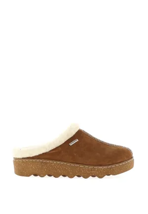 Rohde Womens Wool Trim Suede Mules, Tan