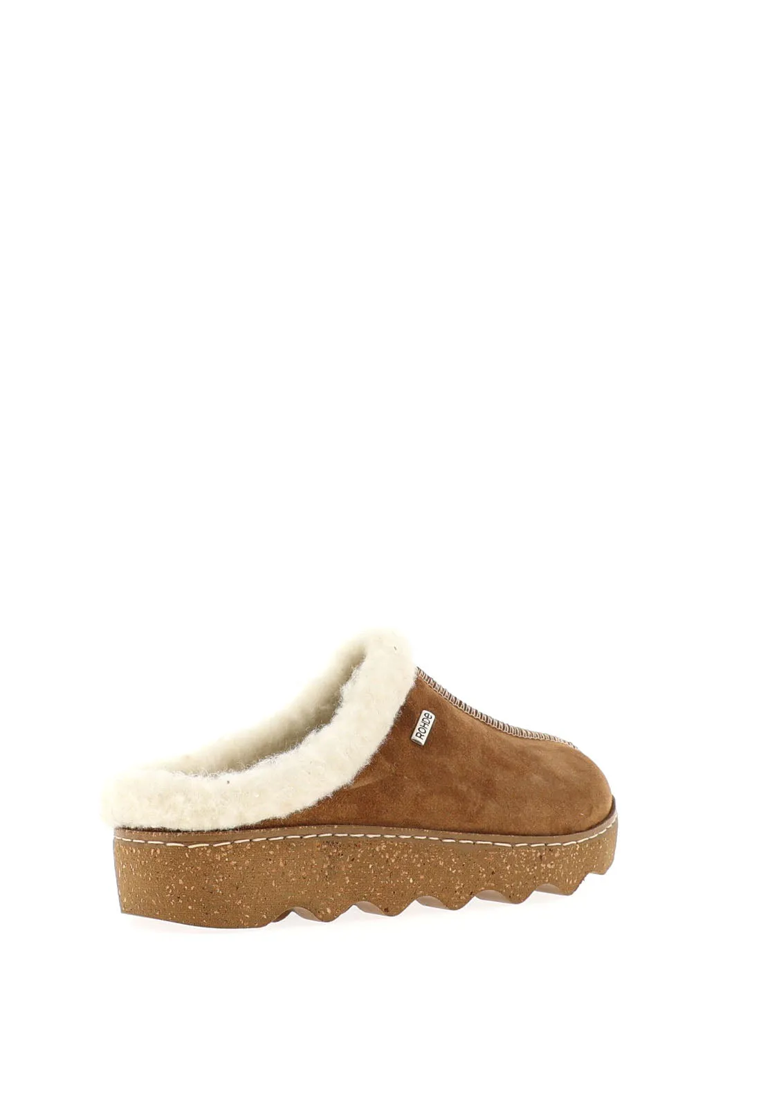 Rohde Womens Wool Trim Suede Mules, Tan