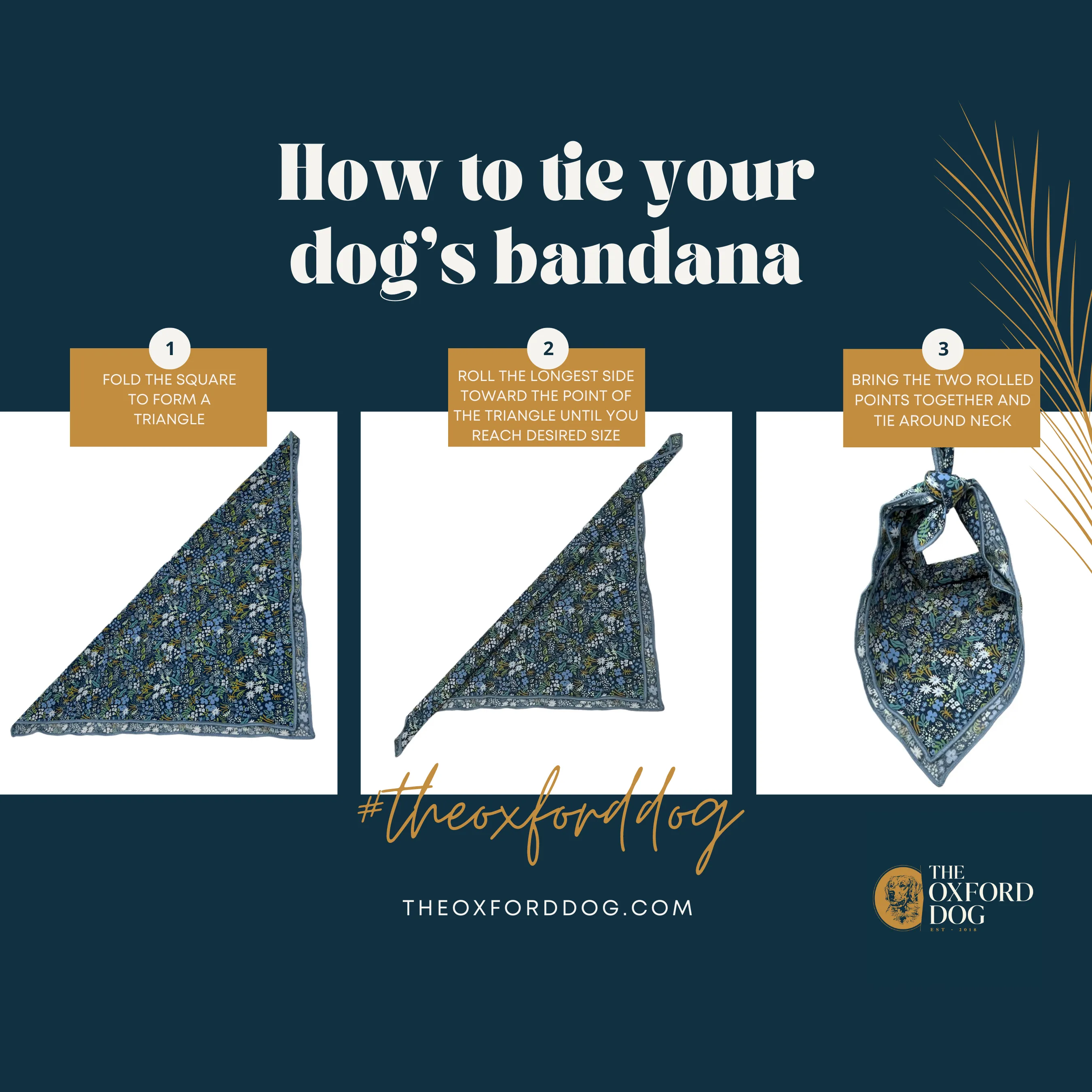 Rosa Peach Dog Bandana | The Oxford Dog