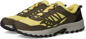 Saucony Unisex Grid Peak Sneaker, Yellow/Walnut, 10.5 US Men