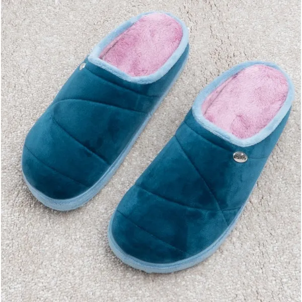 Scholl HOLLY 2.0 Womens Quilted Mule Slippers Petrolia