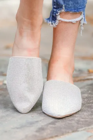 Shine Bright Rhinestone Mule Slides