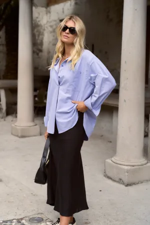 Signature Blue Oxford Oversized Shirt