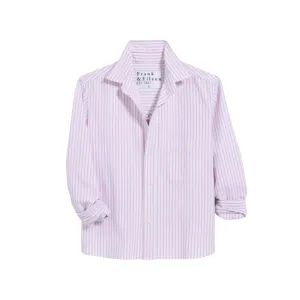 Silvio Untuckable Button Up Shirt in Wild Purple Stripe