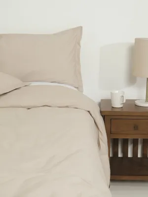 Single & 3/4 Modern Oxford Duvet Set - Stone