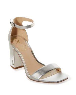 Single Strap Dress Heel Silver