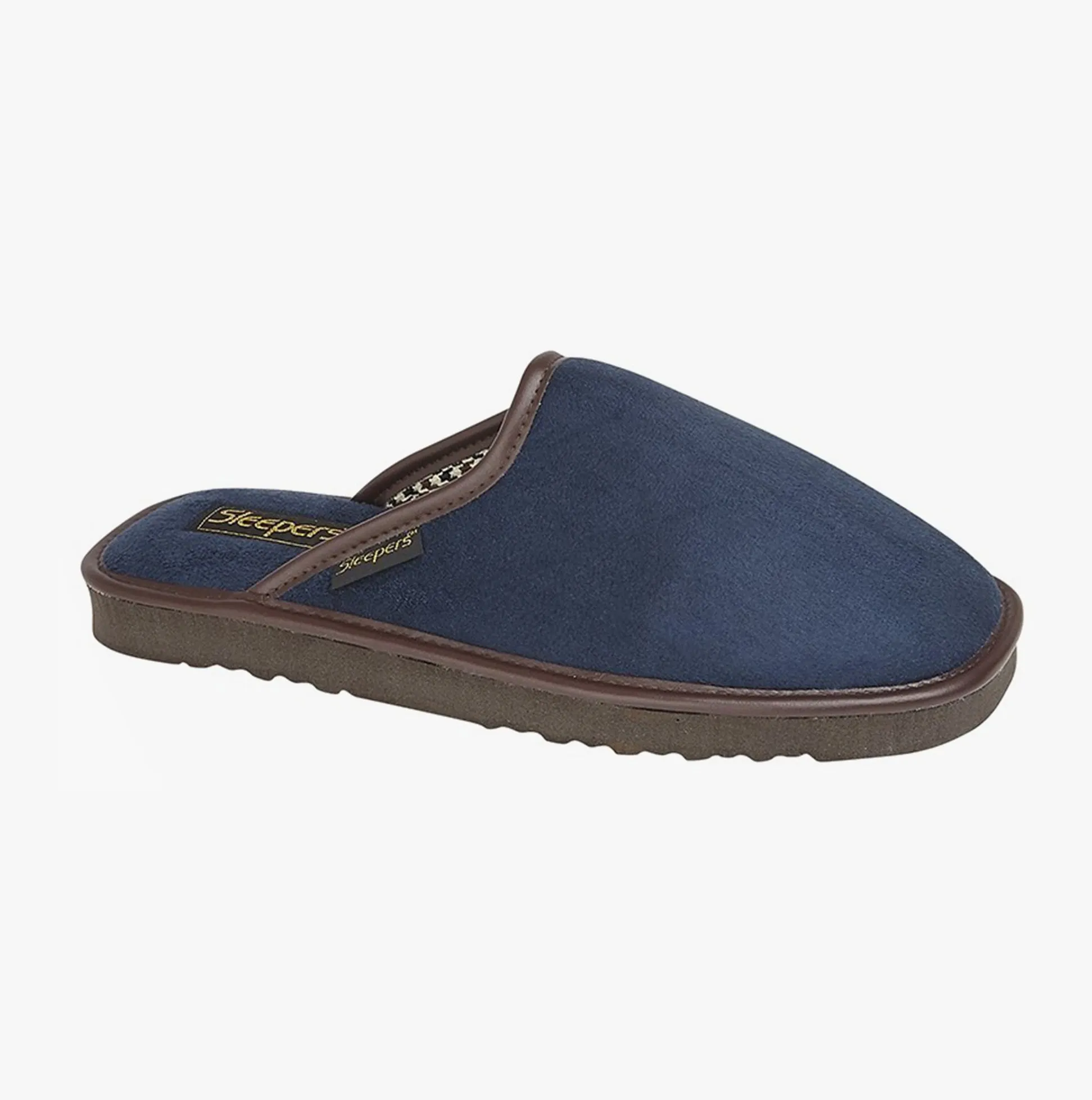 Sleepers Sleepers Mens Textile Mule Slippers Navy