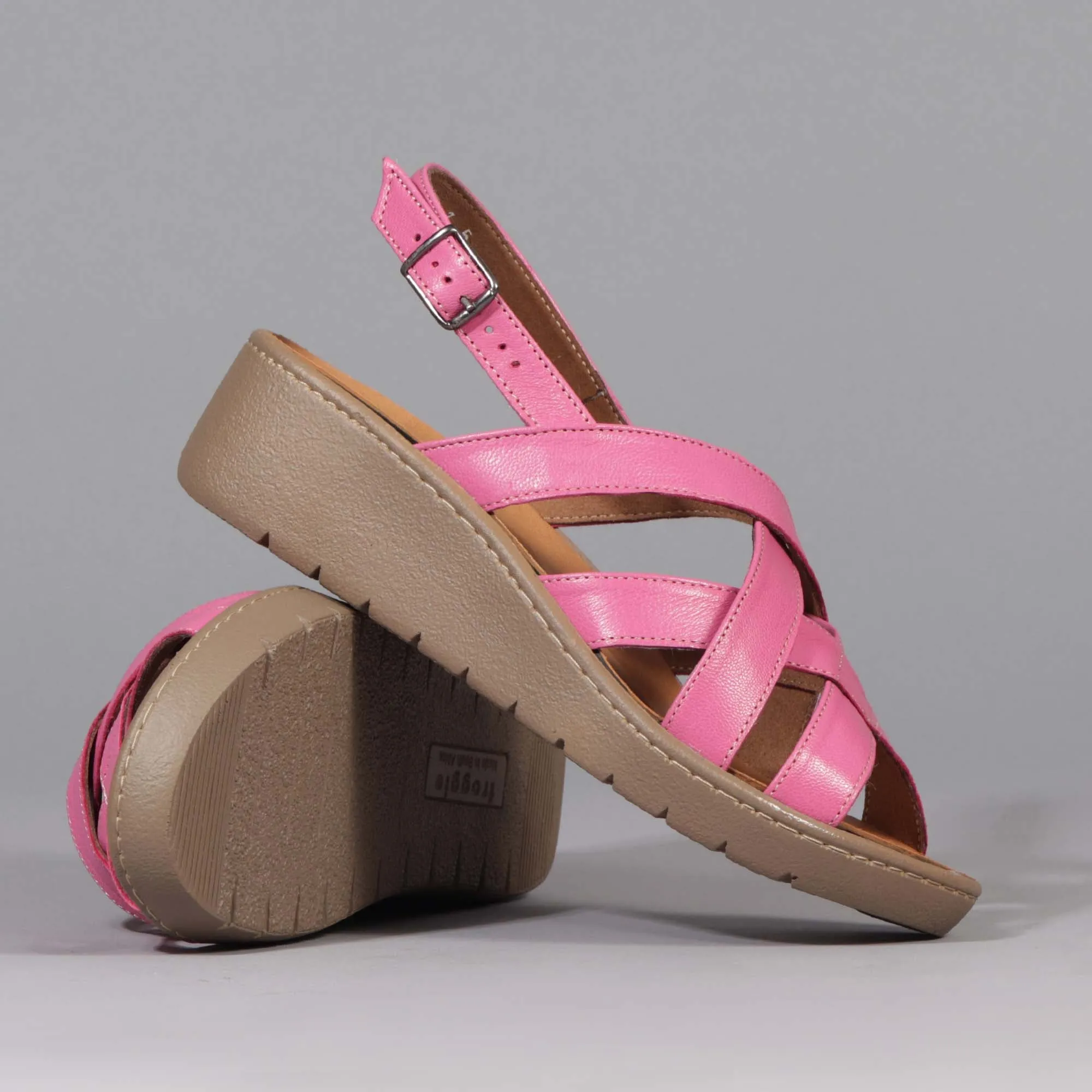 Slingback Sandal with Removable Footbed in Fuchsia - 12534