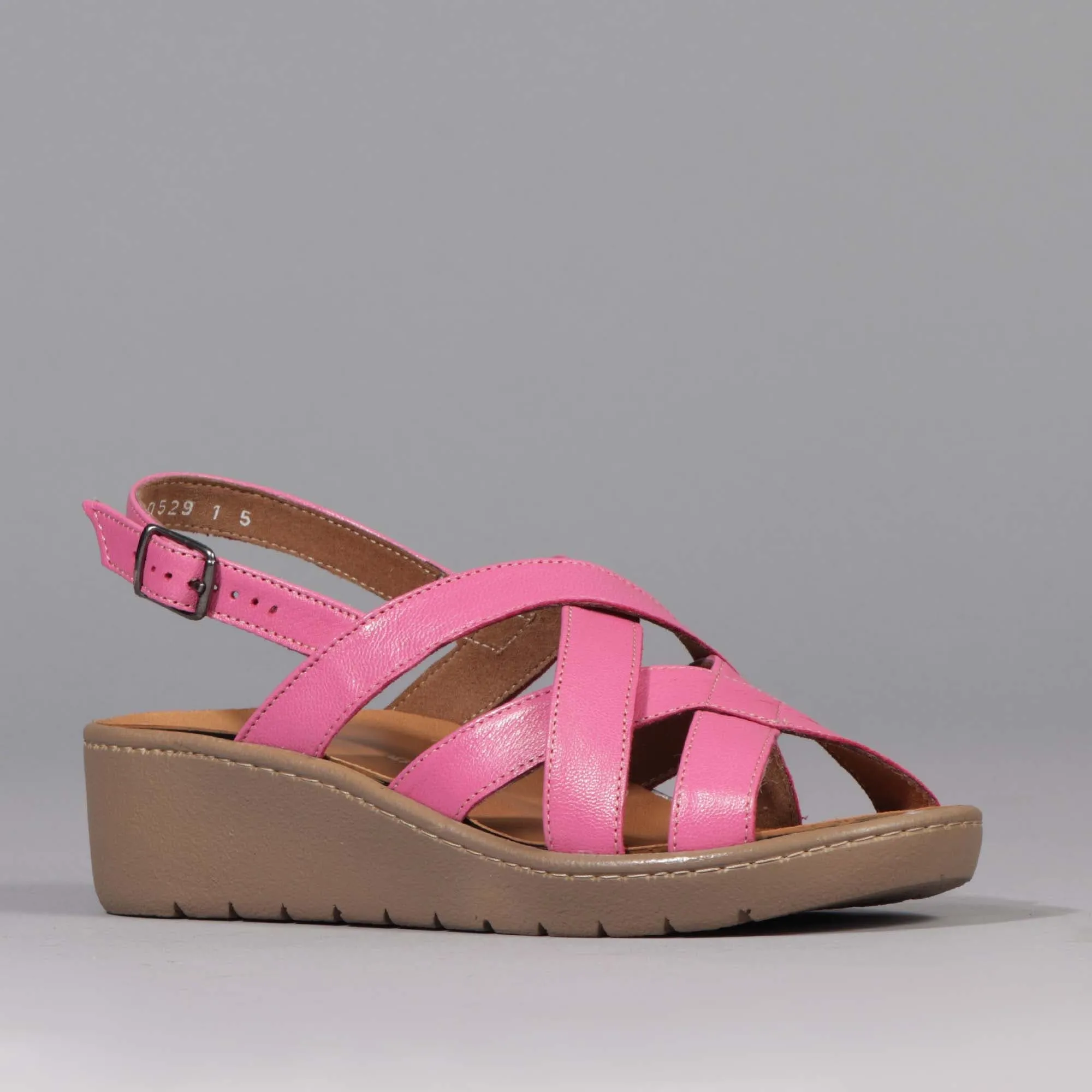 Slingback Sandal with Removable Footbed in Fuchsia - 12534