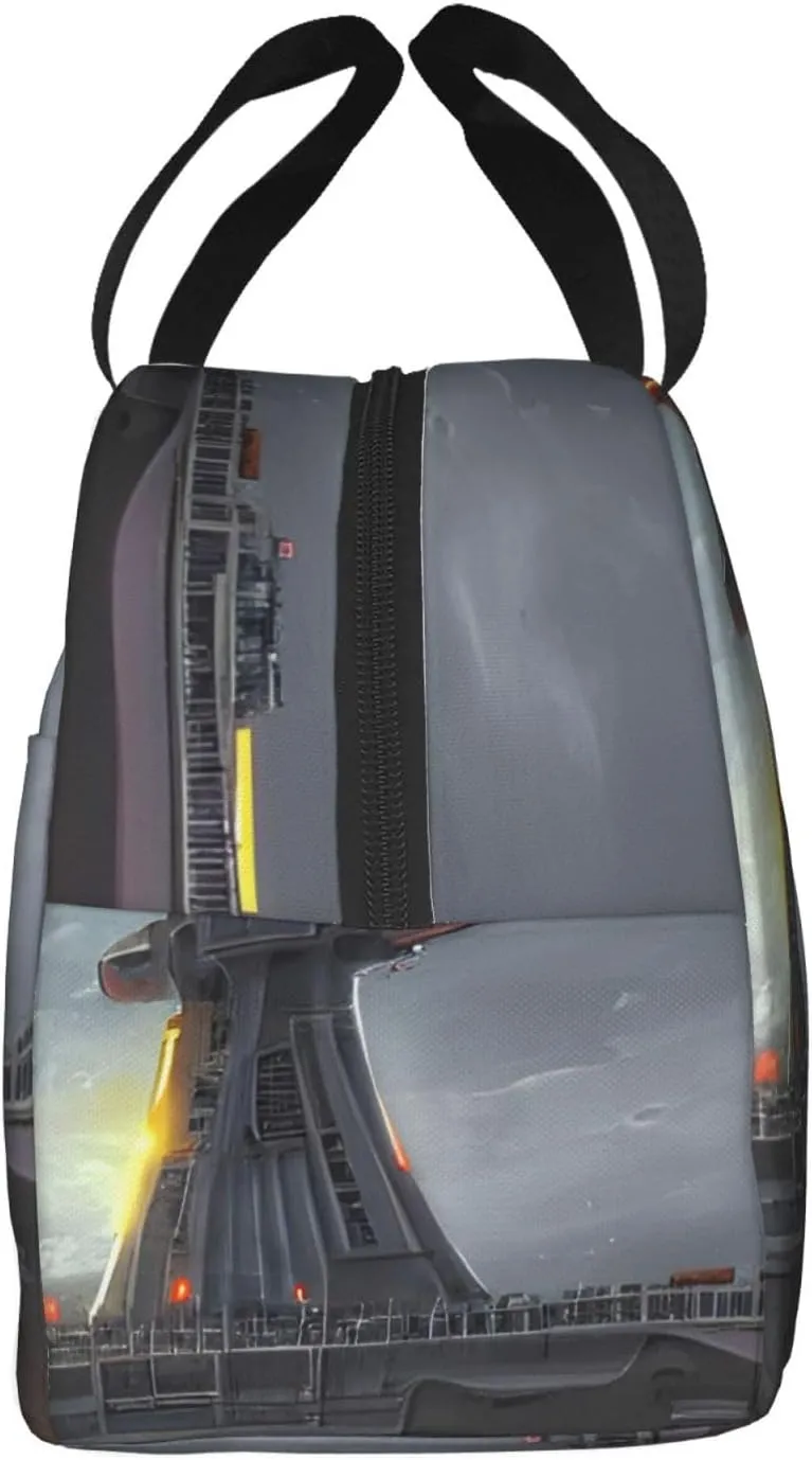 SSIMOO Giant Nuclear Ship Stylish And Practical Reusable Lunch Bag-Insulated Lunch Tote For Office,Camp Activities.