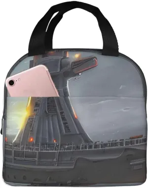 SSIMOO Giant Nuclear Ship Stylish And Practical Reusable Lunch Bag-Insulated Lunch Tote For Office,Camp Activities.