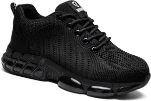 Steel Toe Shoes for Men Women Safety Work Sneakers Indestructible Comfortable Lightweight Breathable Construction Sneakers Anti Smashing Puncture Proof Air Cushion