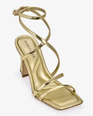 Strappy Ankle Strap Heel Gold