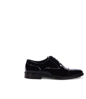 Stringate oxford in vernice blu