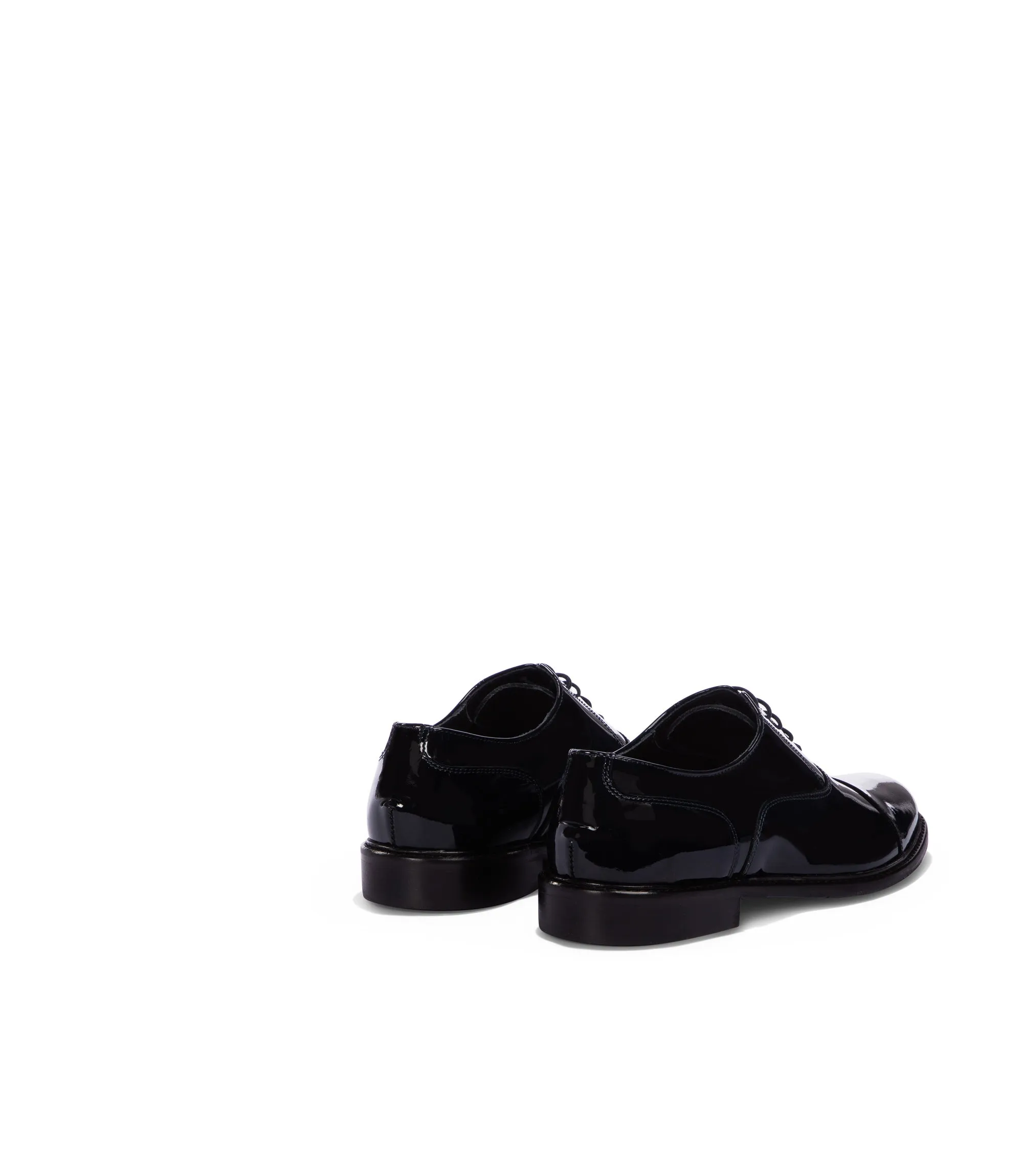 Stringate oxford in vernice blu