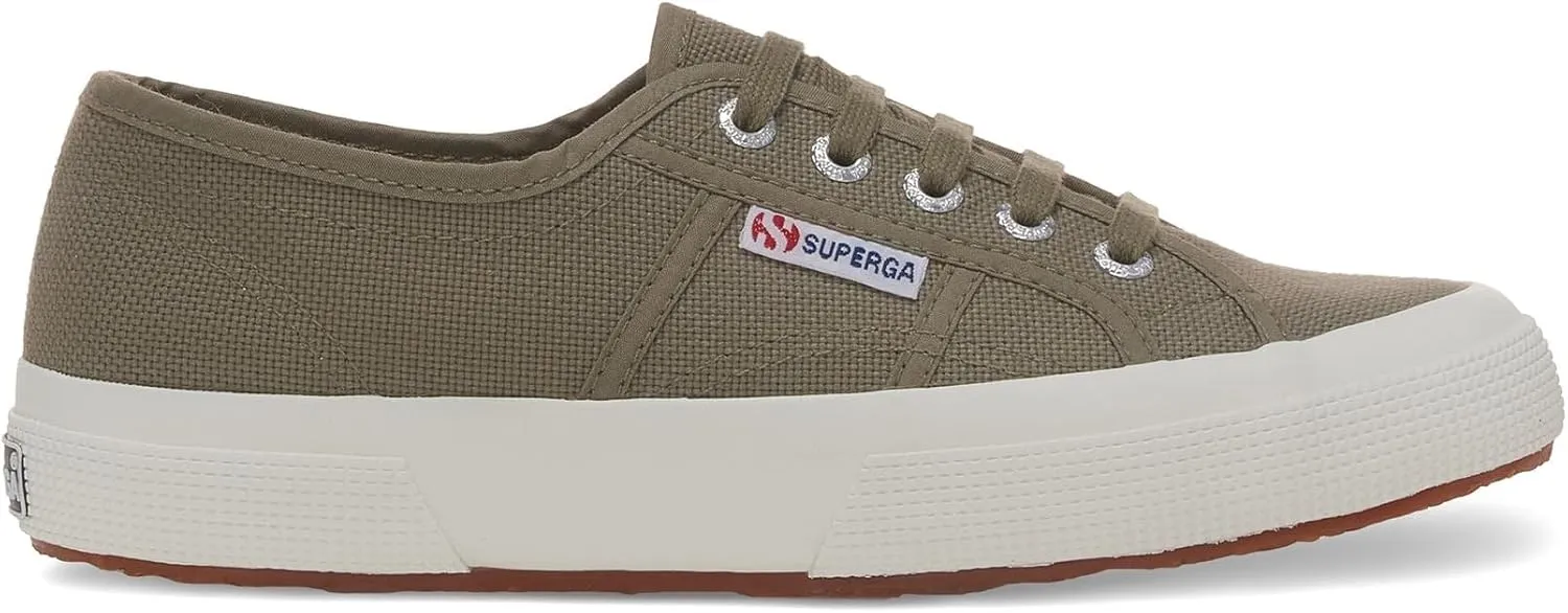 Superga - Womens 2750 Cotu Canvas Sneakers, Color Green Safari/F Avorio, Size: 3.5 M US Mens/5 M US Womens