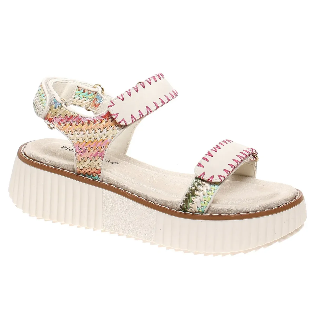 Sweet-4 Platform Adjustable Strap Sandal in Fucshia