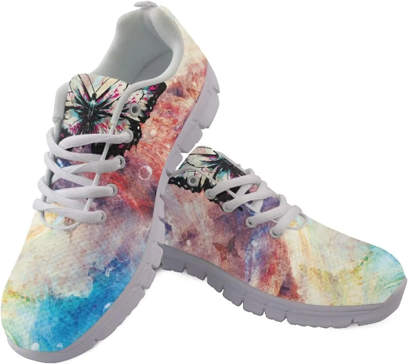 SYtrade Running Sneaker for Women Slip On Tennis Shoes Gym Sneaker White Sole