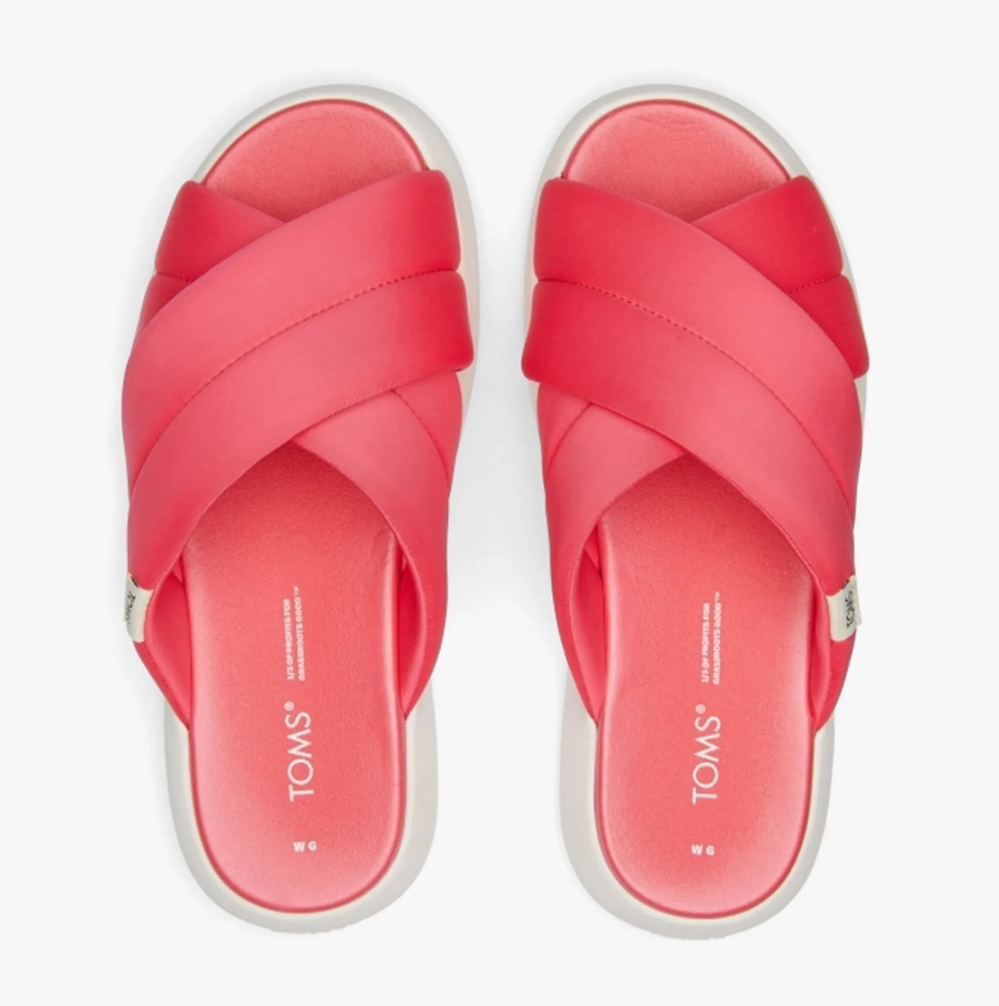 TOMS ALPARGATA MALLOW CROSSOVER Womens Textile Mule Slippers Pink