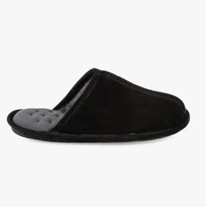 Totes Isotoner Mens Memory Foam Mule Slippers Black