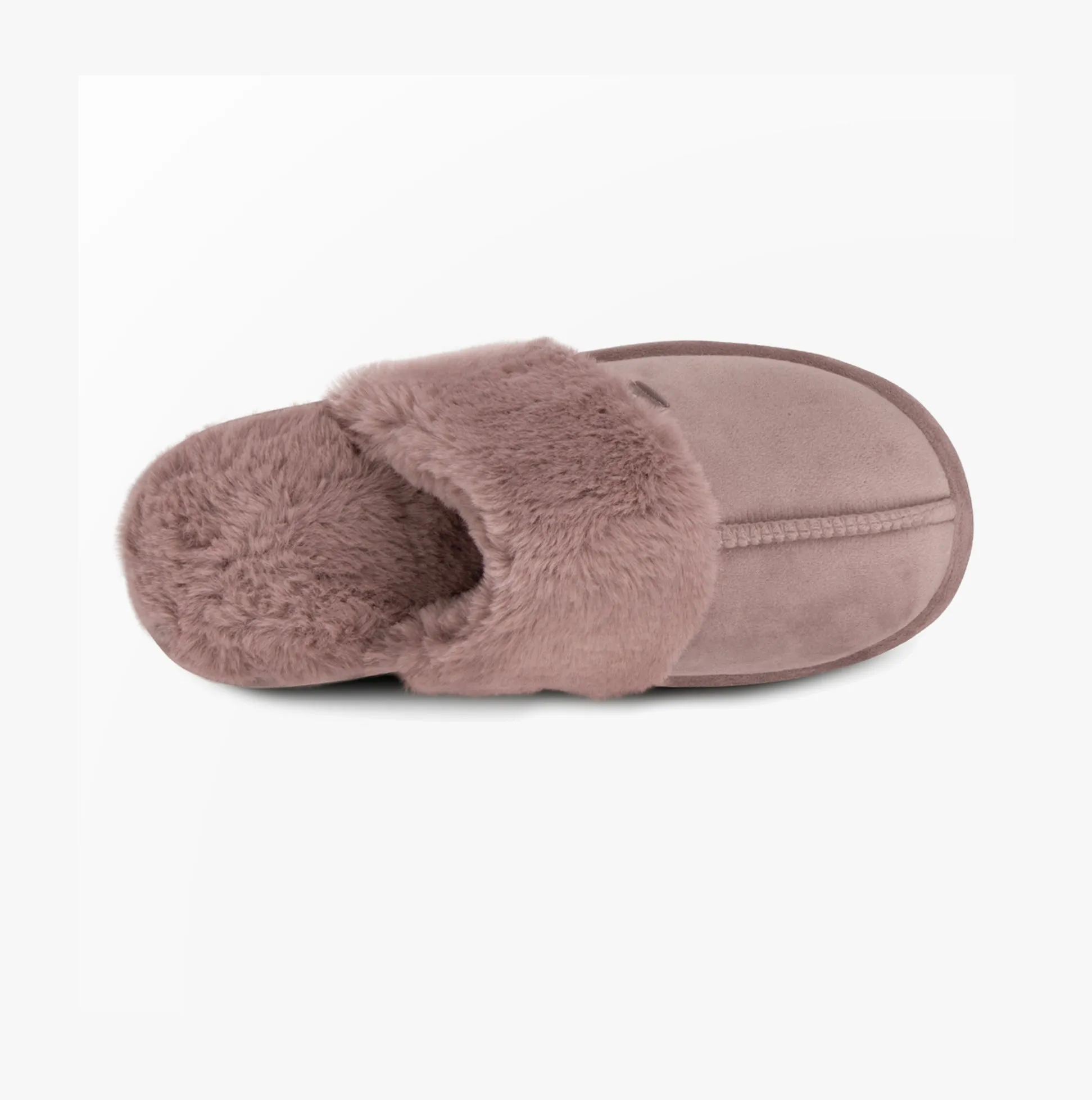 Totes Toasties VELOUR Mule Slippers Womens Mink
