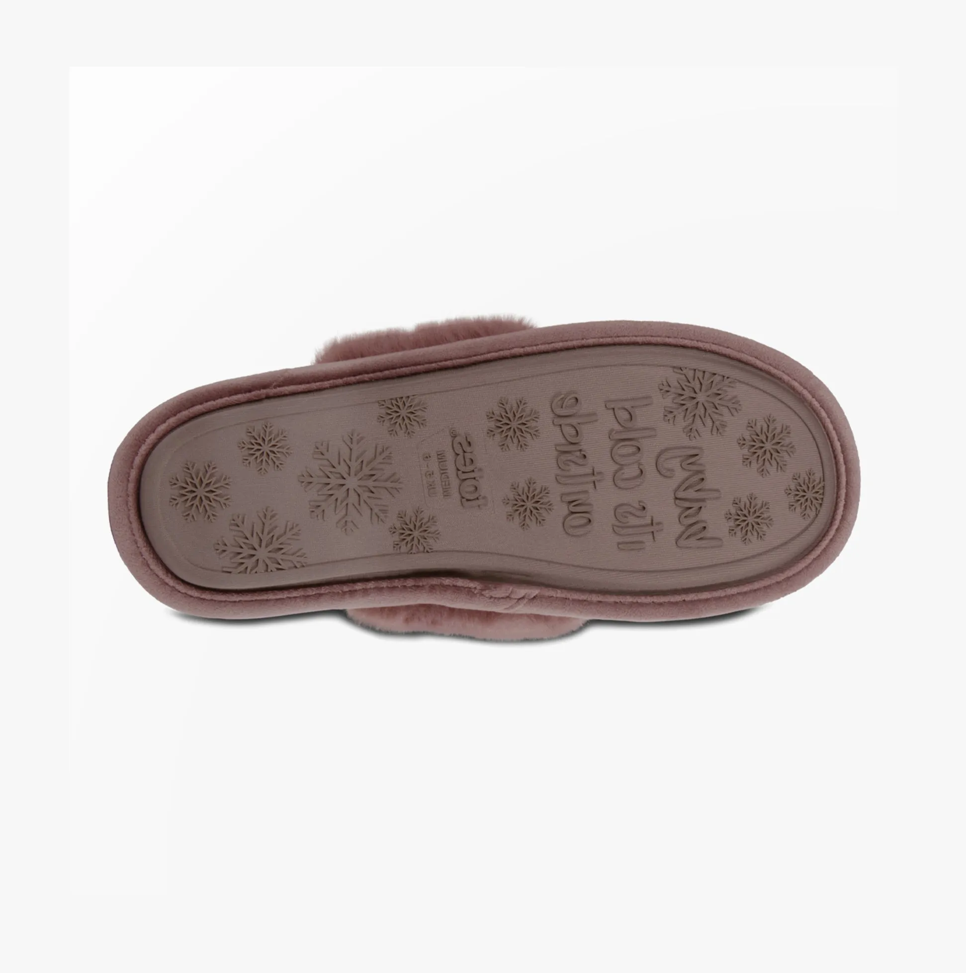 Totes Toasties VELOUR Mule Slippers Womens Mink
