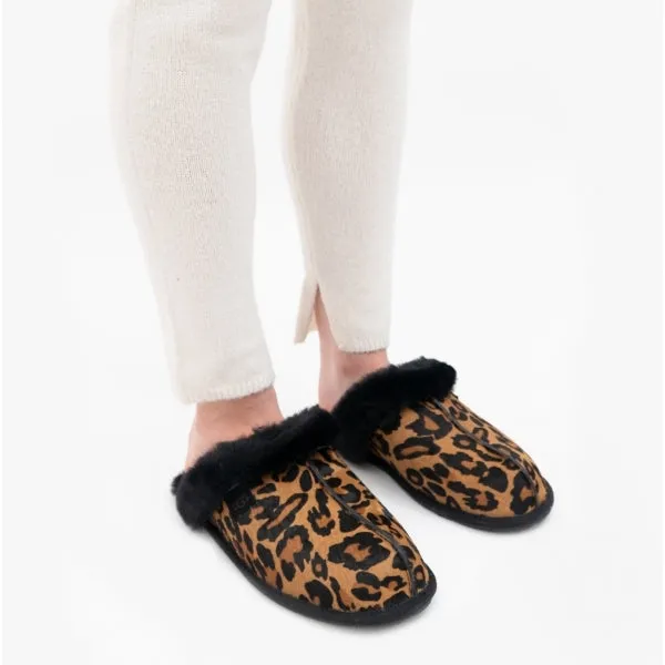 UGG SCUFFETTE II PANTHER Womens Cow Hair Mule Slippers Butterscotch