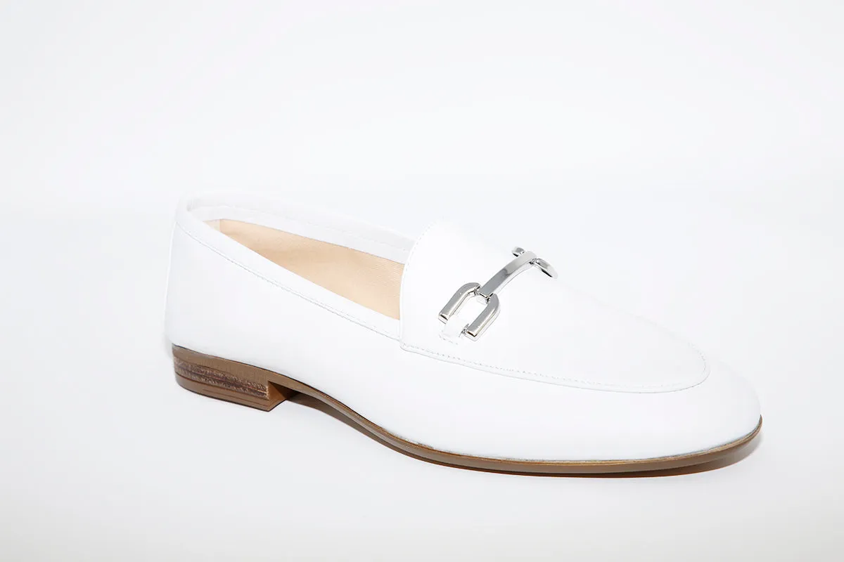 UNISA - DALCY White Leather Flat Loafer