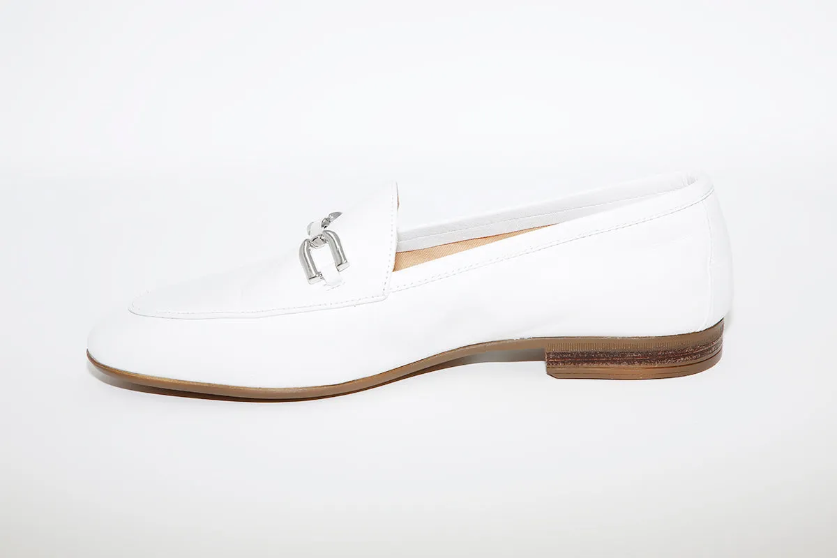 UNISA - DALCY White Leather Flat Loafer