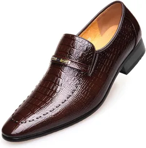 UOQAPRE Men's Oxfords Formal Dress Shoes Classic Oxford Dress Shoes Formal Business Full Leather Shoes for Men