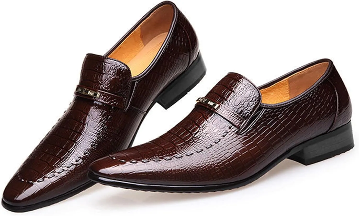 UOQAPRE Men's Oxfords Formal Dress Shoes Classic Oxford Dress Shoes Formal Business Full Leather Shoes for Men