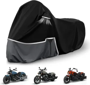 Waterproof Motorcycle Cover Replace for Indian Scout/Scout Bobber/Chief, 420D Oxford Cloth Customized Motorcycle Cover for Snow Rain Dust Protection (Scout)