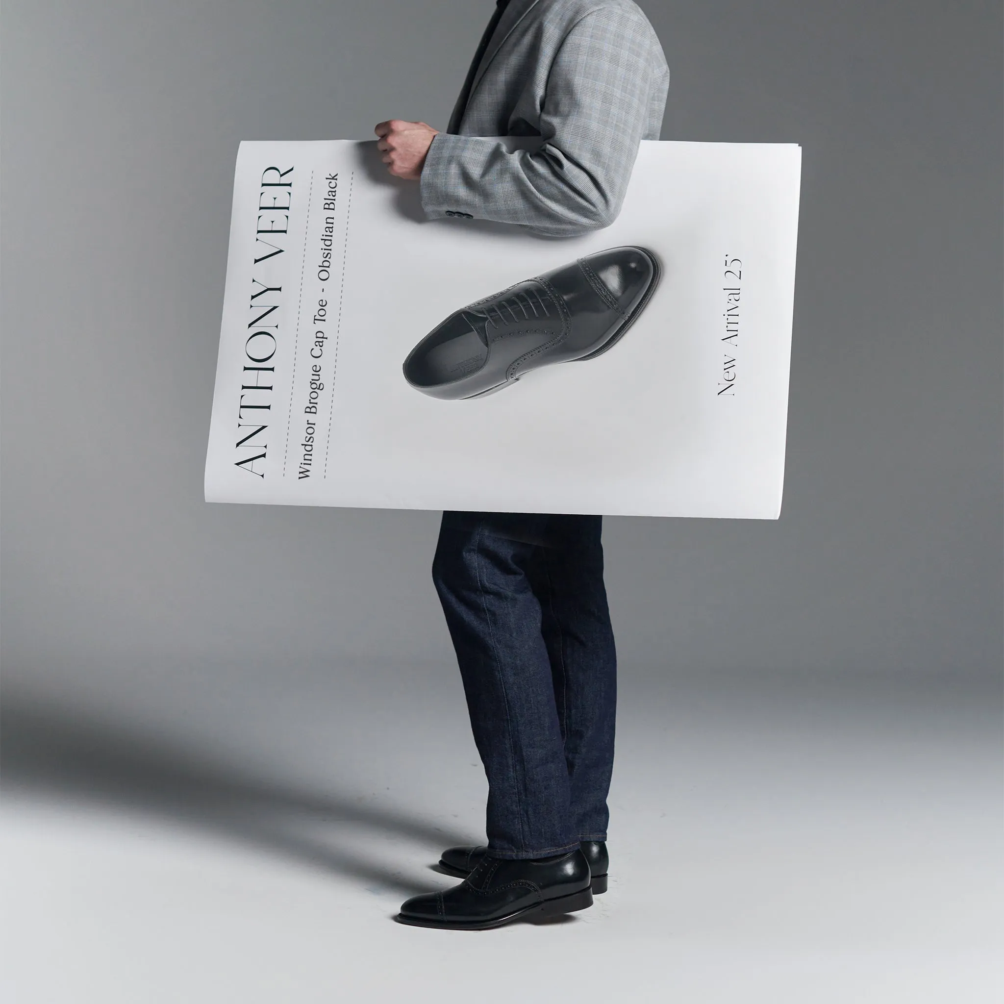 Windsor Brogue Cap-Toe // Obsidian Black