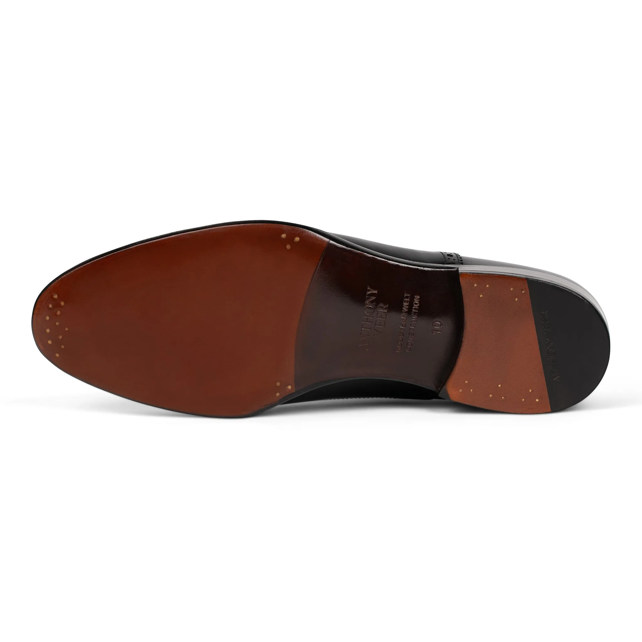 Windsor Brogue Cap-Toe // Obsidian Black