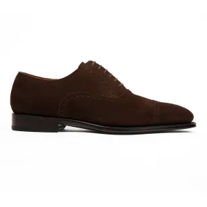 Windsor Brogue Cap-Toe // Tobacco Velvet Brown Suede