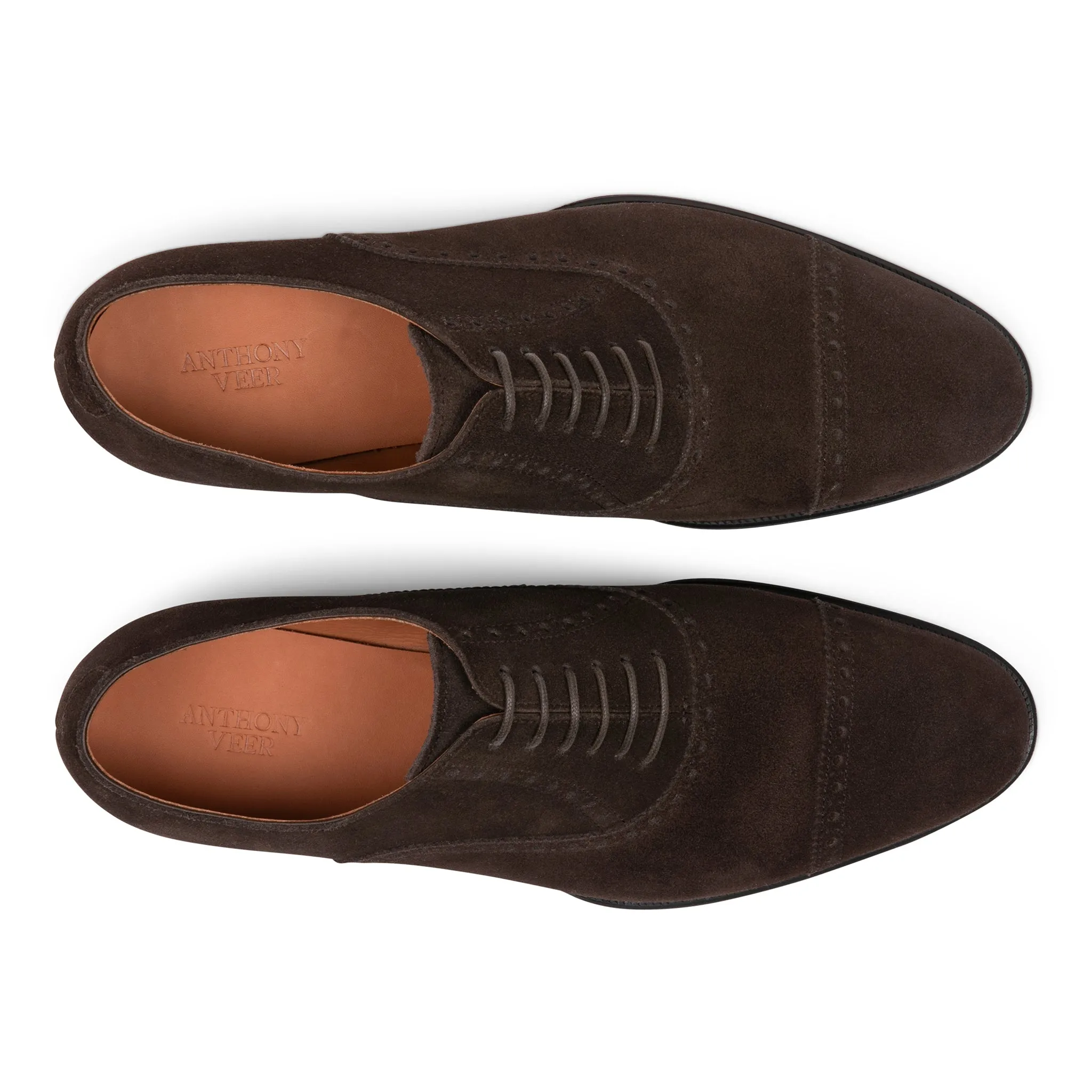 Windsor Brogue Cap-Toe // Tobacco Velvet Brown Suede