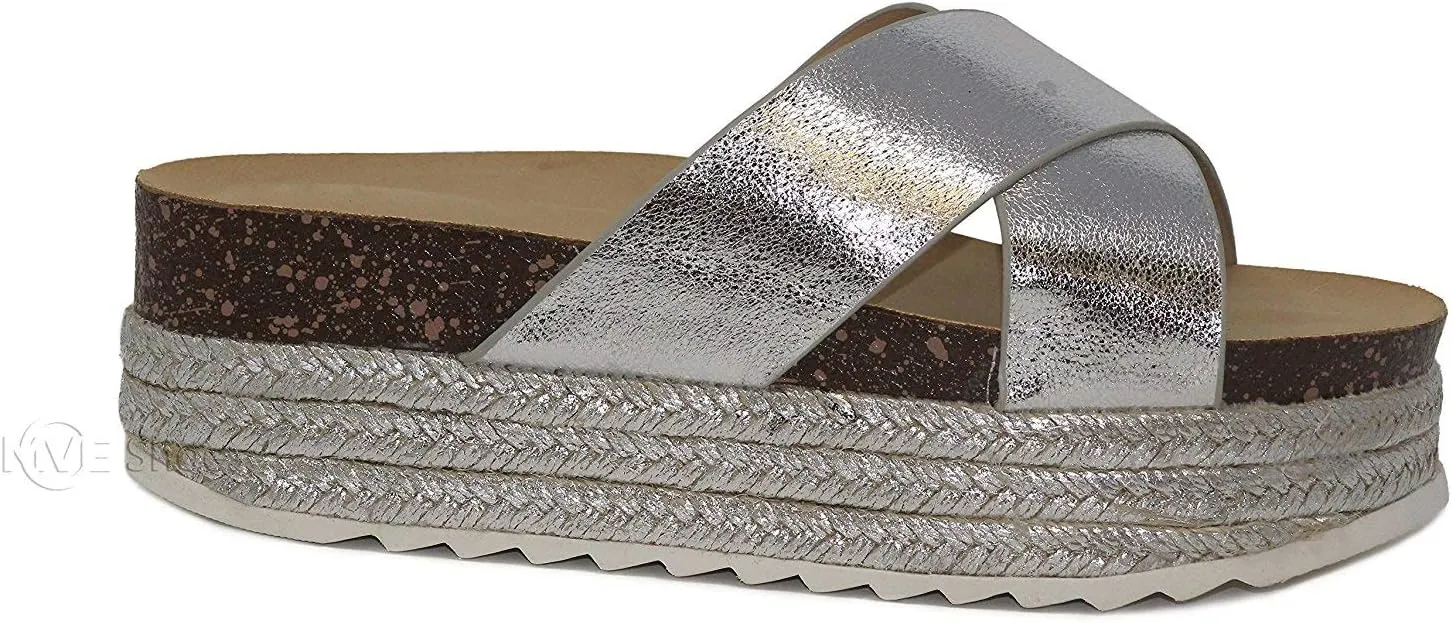Women Platform Sandal Casual Beach Espadrille Slip On Summer Slides GG11