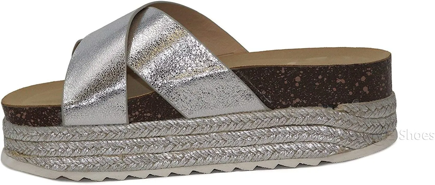 Women Platform Sandal Casual Beach Espadrille Slip On Summer Slides GG11