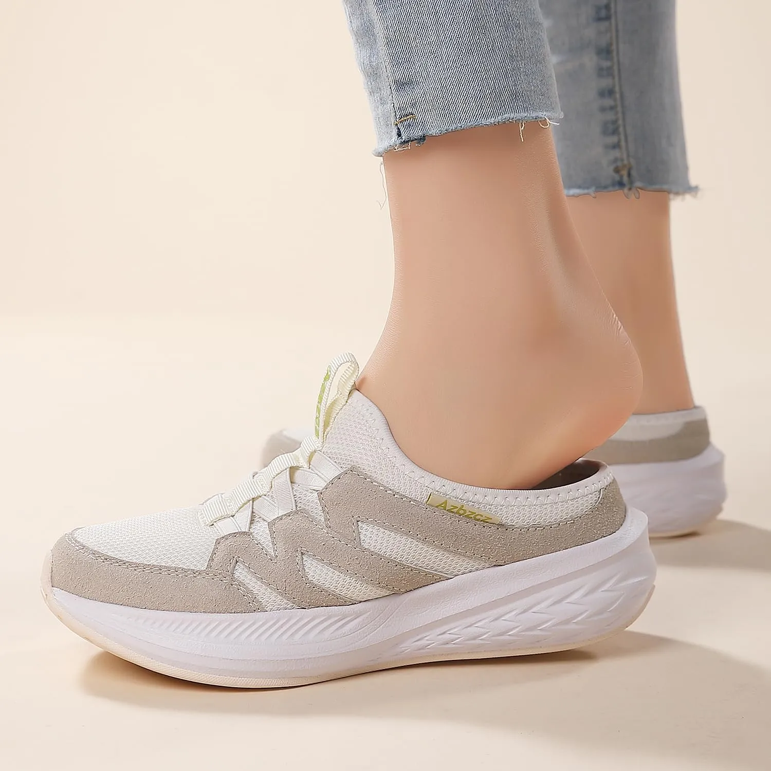 Women Slip On Mule Shoes Lightweight Closed Toe Arch Support Non Slip Rubber Sole